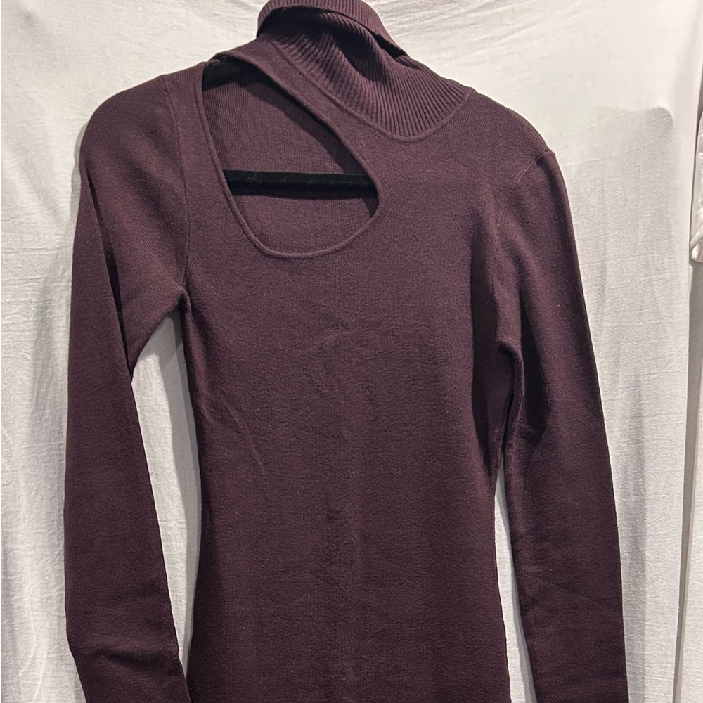 Elegant Mauve Turtleneck Sweater
